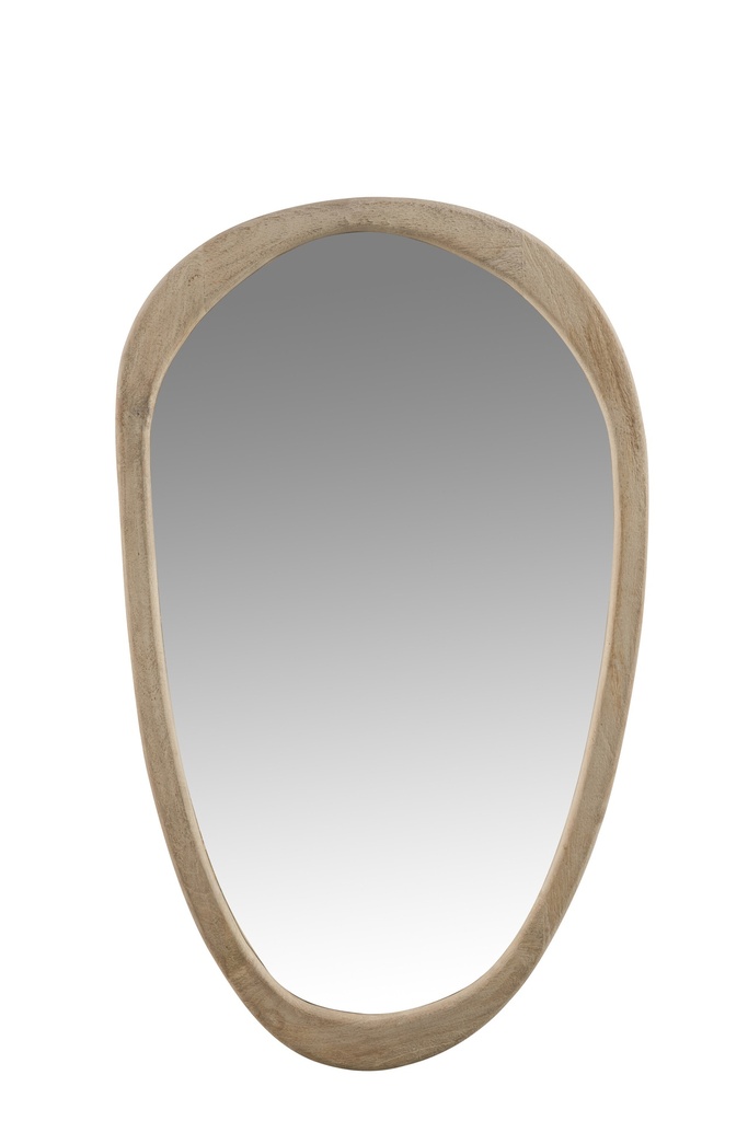 [91005] Mirror Irregular Mango Wood Large