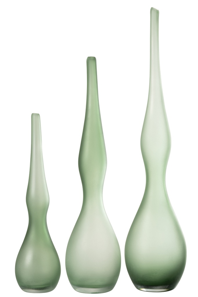 Set Of 3 Vases Adria Curved