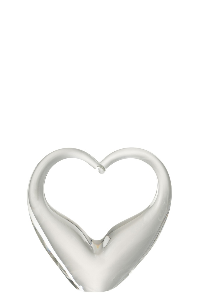 Paperweight Heart Glass Transparent Small