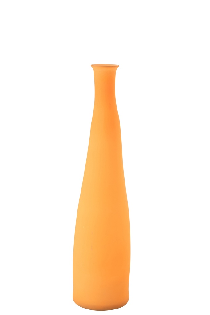 Vase Bouteille Verre Orange Néon