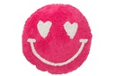 Coussin Smiley Tufté Coton Rose/Blanc