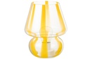 Table Lamp Stripes Glass Transparent/Yellow