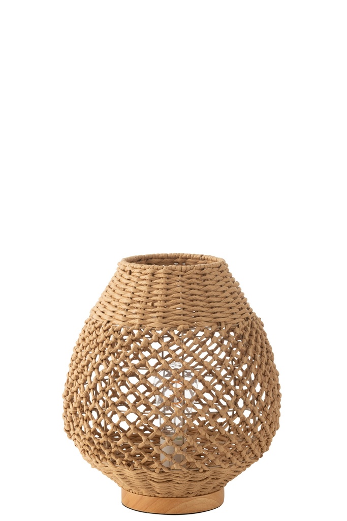 Lampe de table en métal tressé foncé