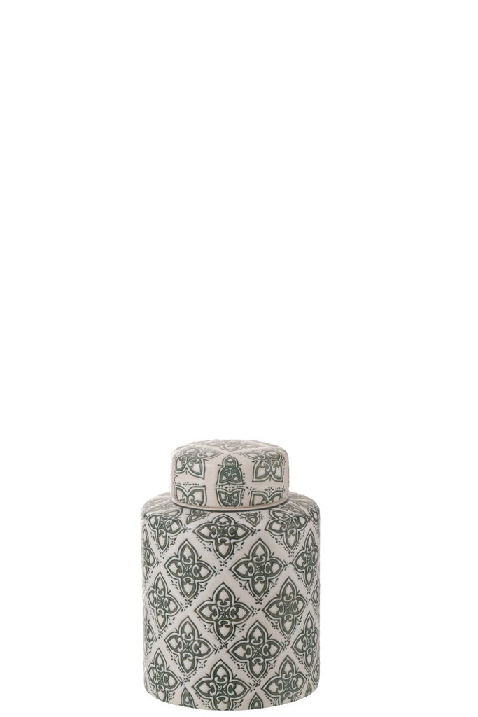 Jar Decorative Kousa Porcelain Blue/White