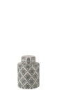 Jar Decorative Kousa Porcelain Blue/White