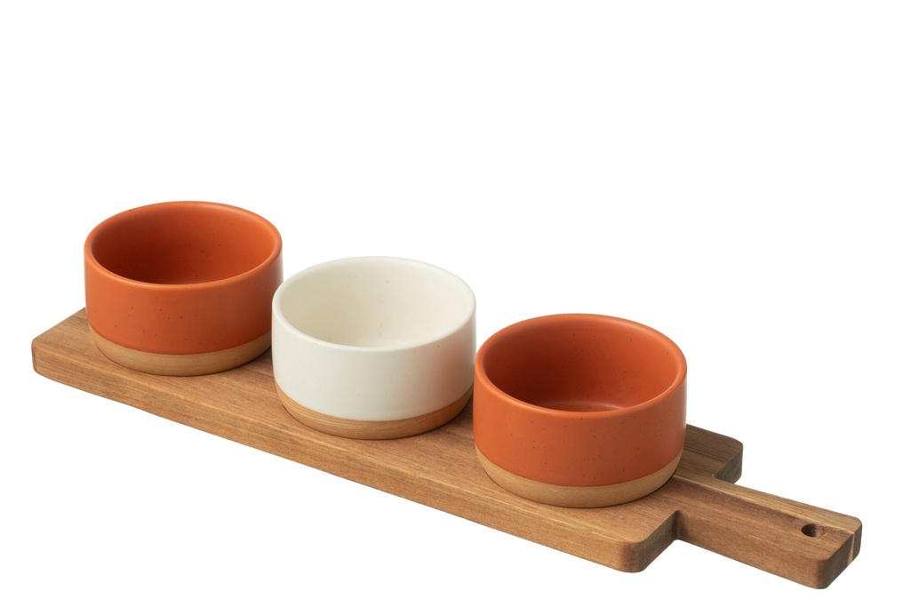 Tapas Service 3 Sets+Wood Tray