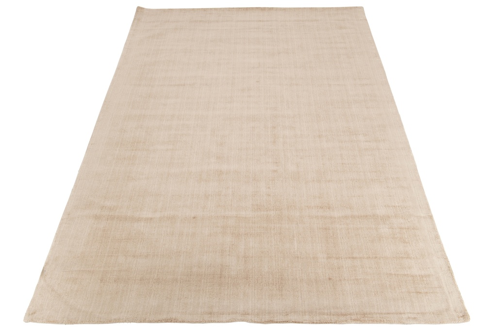 Tapis Rectangle Viscose Coton Beige