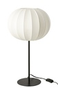 Table Lamp Lantern Metal/Textile White