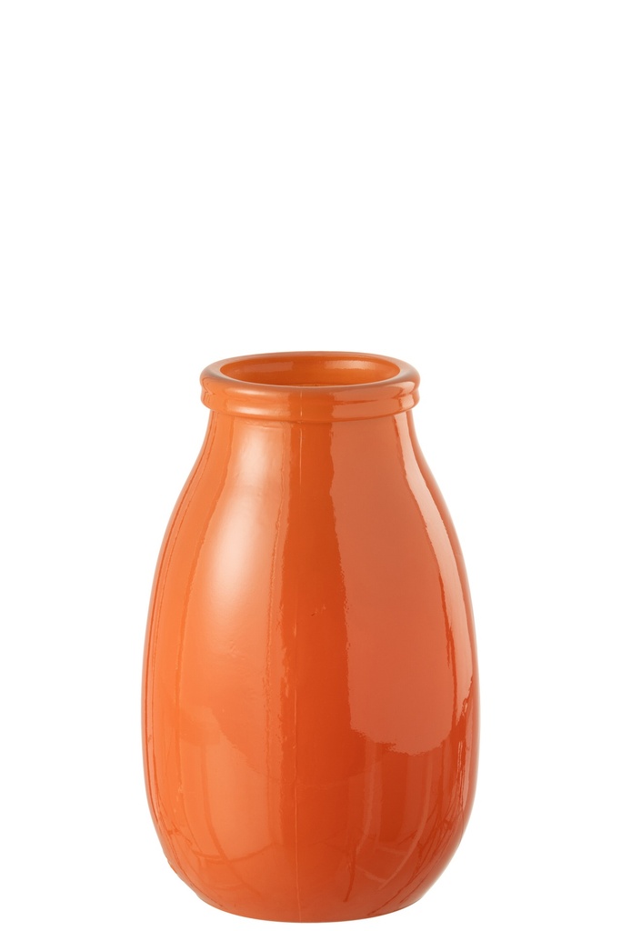 Vase en verre orange grand