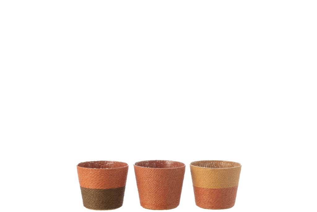Flowerpot Ropes Paper/PET Terracotta/Ochre/Brown Extra
