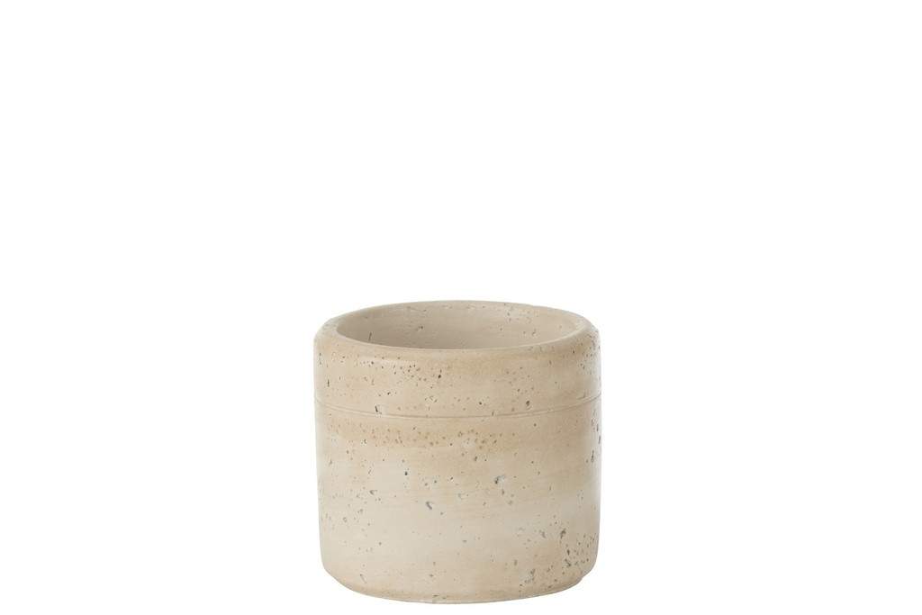 Flowerpot Olina Round Cement Cream