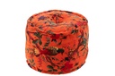 Pouf Rond Oiseaux/Fleurs Velours de Coton