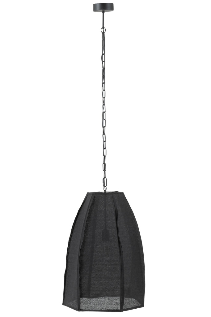 Plafonnier Poire Lin/Fer Noir