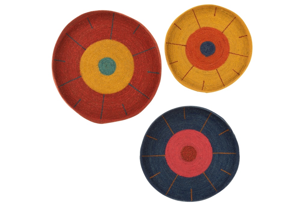 Ensemble de 3 plateaux décoratifs muraux