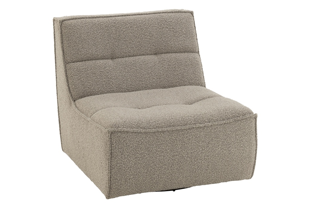 Armchair Swivel Square Foam Taupe