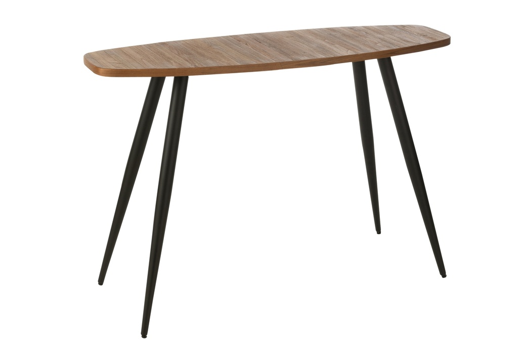 [40799] Console Oval Recycle Teak Natural