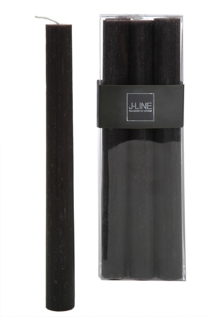 Coffret 6 bougies de table marron/noir