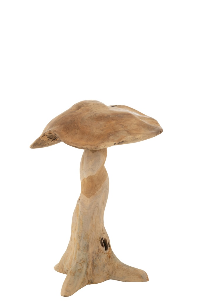 Decoration Mushroom Teak Wood Natural