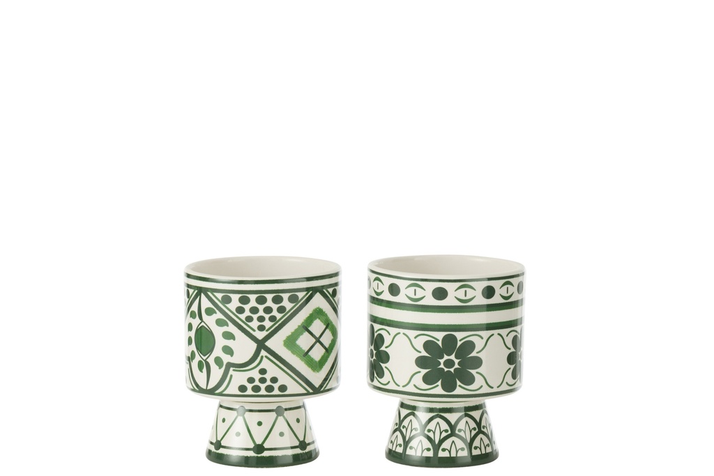 Flowerpot Rhodes Ceramic Green Small