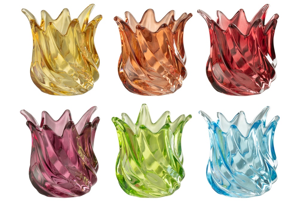Tealight Holder Popa Glass Mix