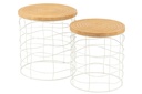 Set Of 2 Side Tables Carving