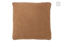 Coussin en cuir tressé Camel