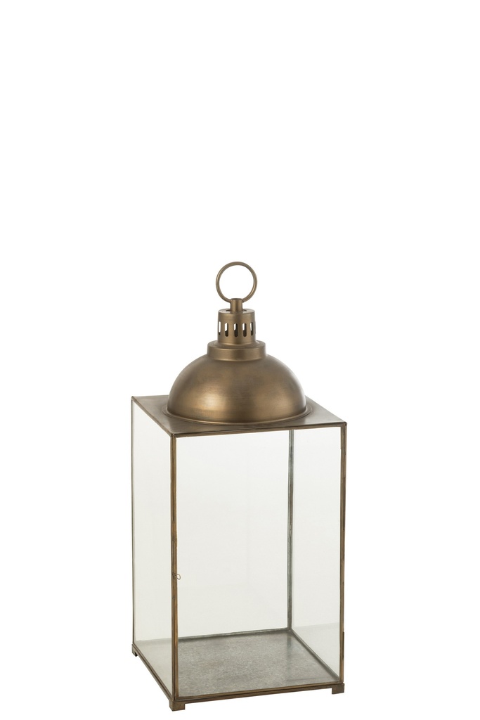 Lanterne Hagrid Verre/Fer Bronze M