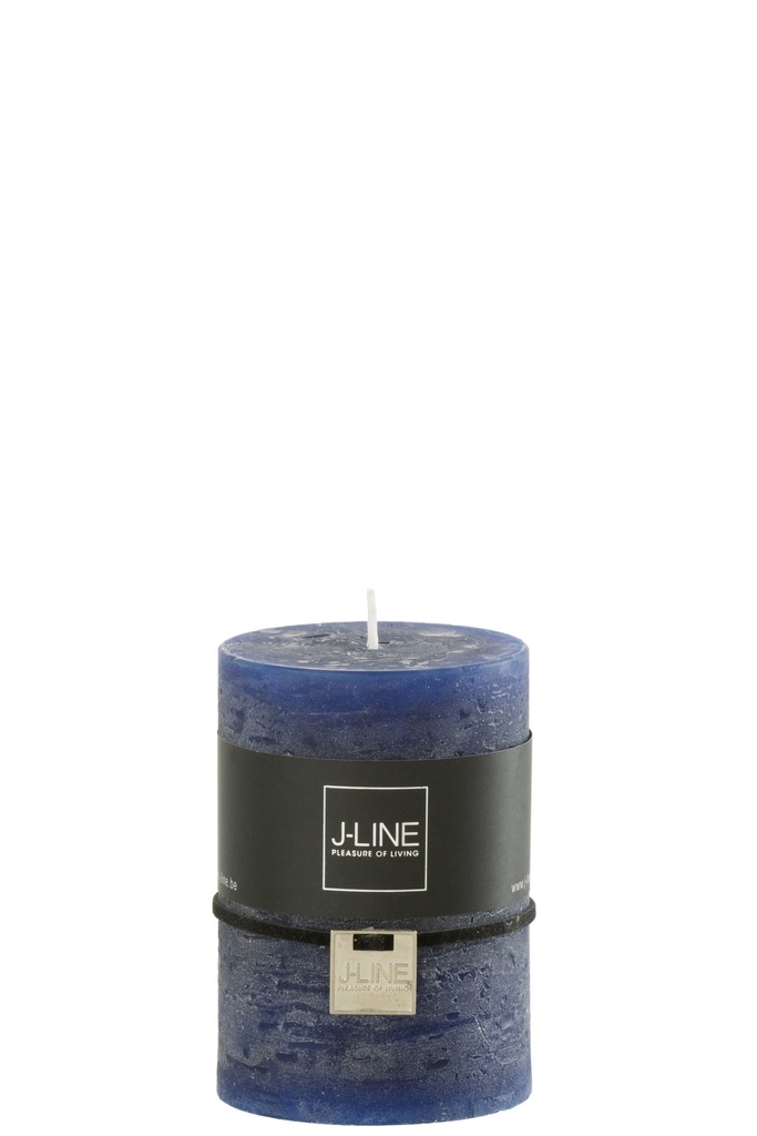 Bougie cylindrique bleu foncé moyenne