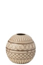 Vase Ball Ethnic Porcelain Beige