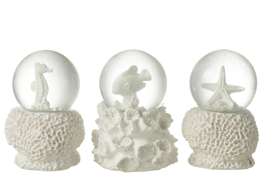 Waterglobe Sea Polyresin White L