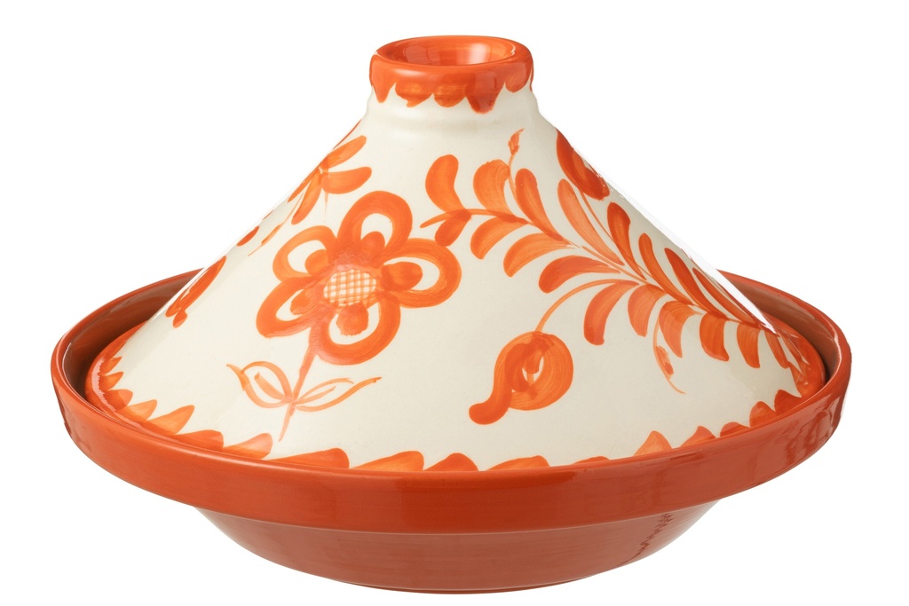 Tajine Granada Céramique Blanc/Orange