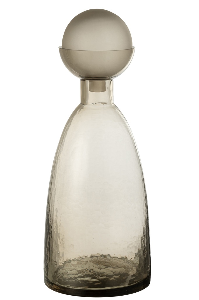 Vase Bouteille+Bouchon Yara Verre Greige