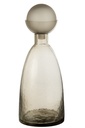 Vase Bottle+Cap Yara Glass Greige