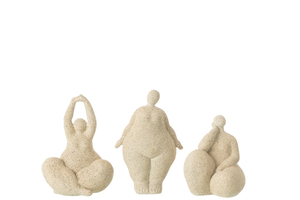Femme Moderne Résine Beige Petit