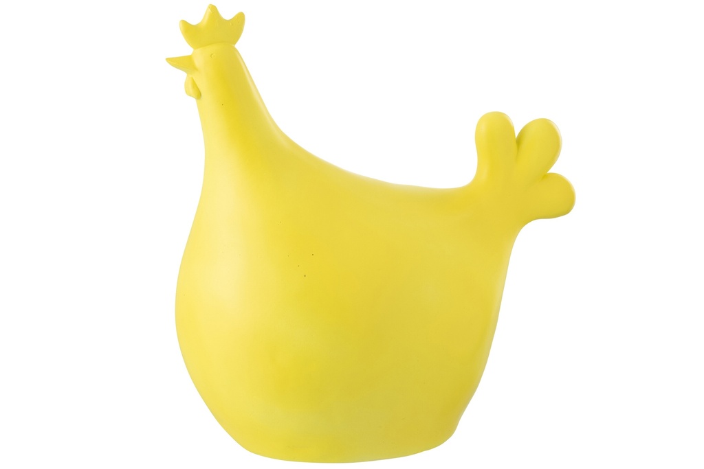 Coq d'extérieur en polyrésine jaune