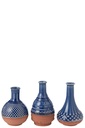 Vase Leo Porcelain Blue/Terra Assortment