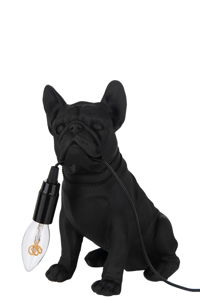 Lamp Bulldog Poly Black