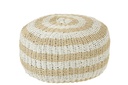 Pouf Round Stripes Woven Plastic