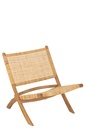 Chaise pliante en rotin/teck naturel