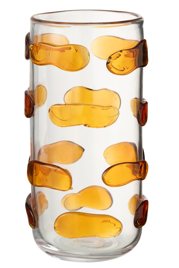 Vase Pebbles Verre Ambré/Transparent Grand