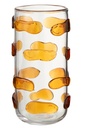 Vase Pebbles Verre Ambré/Transparent Grand
