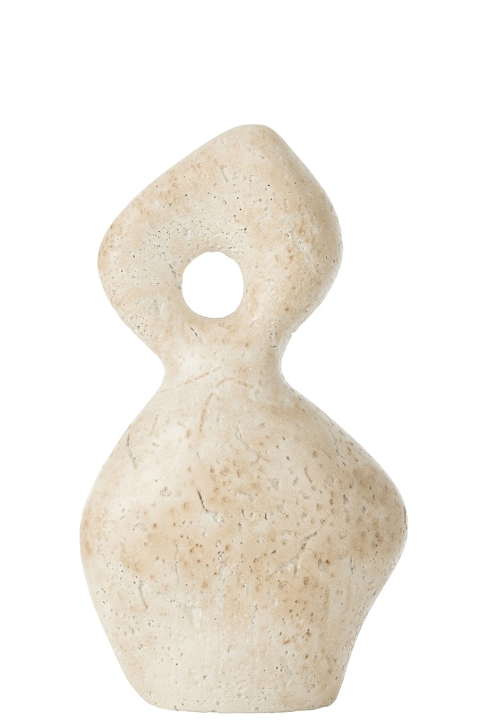 Figurine abstraite Olina Céramique Crème
