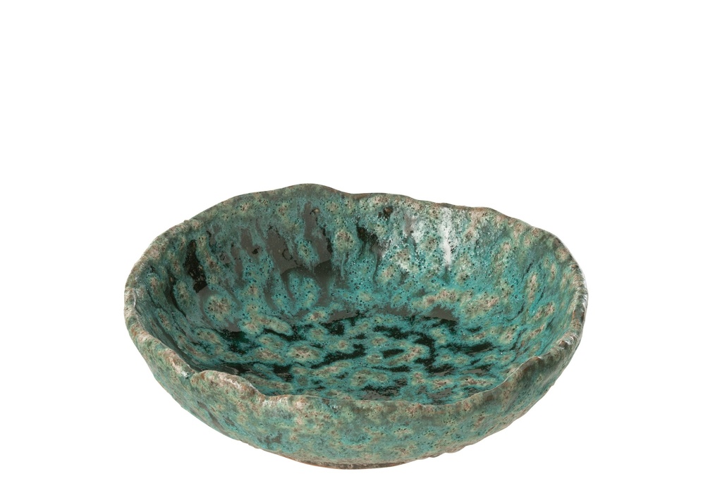 Tray Decorative Naga Ceramic Azur/Brown