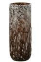 Vase/Candleholder Petra Glass Brown/White Large