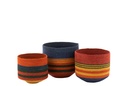 Set Of 3 Basket Round With