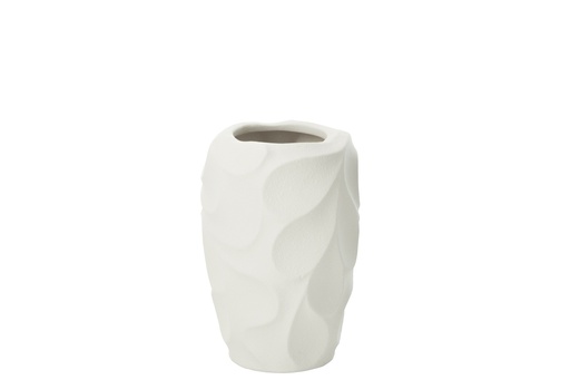 [53340] Vase Mirena Argile Blanc Petit