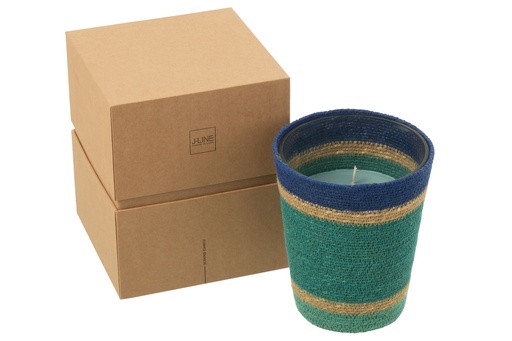 [50519] Scented Candle Basket Wax Azure