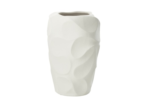 [53341] Vase Mirena Argile Blanc Grand