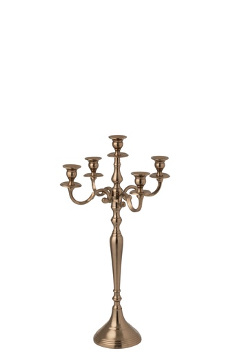 [57632] Bougeoir en aluminium or rose