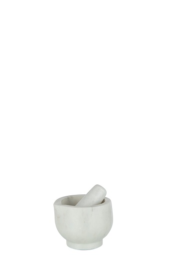 [43905] Mortar+Pestle Marble White